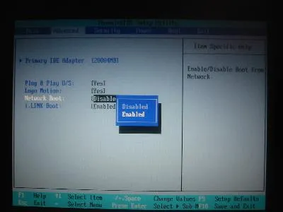 Enable network boot